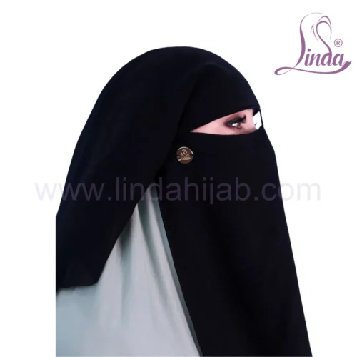 Linda Premium Black Niqab - Comfortable Daily Wear Hijab - Image 5