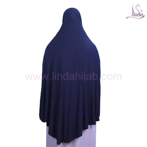 LADIES RAYON ONE PC HIJAB IN DEEP NAVY BLUE - Image 3