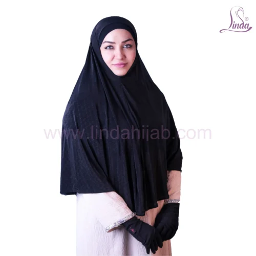 Lightweight Black Khimar for Everyday Modesty - Image 2