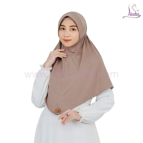 LADIES PTD JERSEY JAGUAR HIJAB – BROWN - Image 1