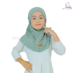 Luxury Green Hijab for Kids – Soft, Elegant & Comfortable Wear
