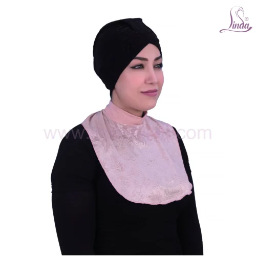 LADIES PLAIN LACE NECK COVER WITH CHEST COVERAGE - BEIGE - Image 3