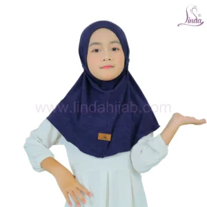 Elegant Navy Blue Hijab for Kids - Soft, Stylish & Comfortable Wear