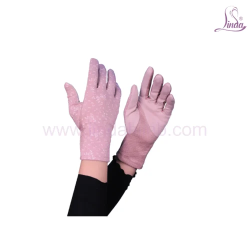 Women's Long Cotton Gloves with Glitter Detail - Extra Coverage - Linda Brand - Image 4