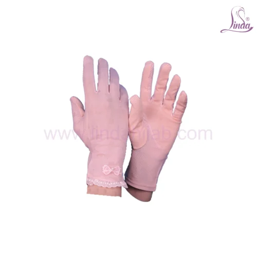 Women's Rayon Dantel Gloves - Decorative Lace Trim with Bow - Linda Brand - Image 5