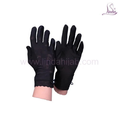 Linda Ladies Rayon Dantel Gloves - Adjustable Drawstring Design - UV Protection Gloves - Image 5