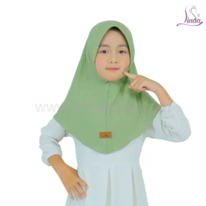 Decent Light Green Hijab for Kids – Soft, Modest & Comfortable Wear