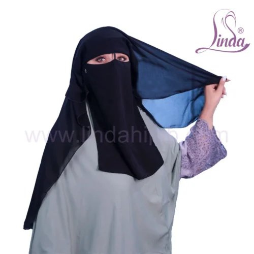 Linda Premium Black Niqab - Comfortable Daily Wear Hijab - Image 4