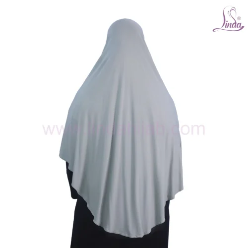 LADIES RAYON ONE PC HIJAB IN LIGHT GREY - Image 3