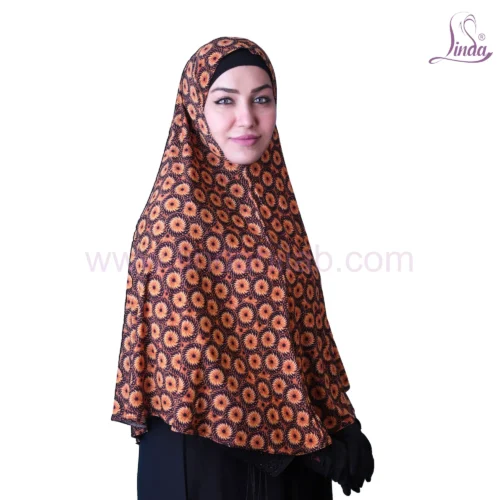 Modest Floral Patterned Khimar for Everyday Wear - Image 3
