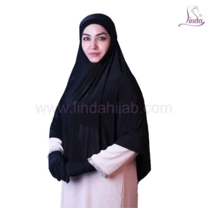 Lightweight Black Khimar for Everyday Modesty