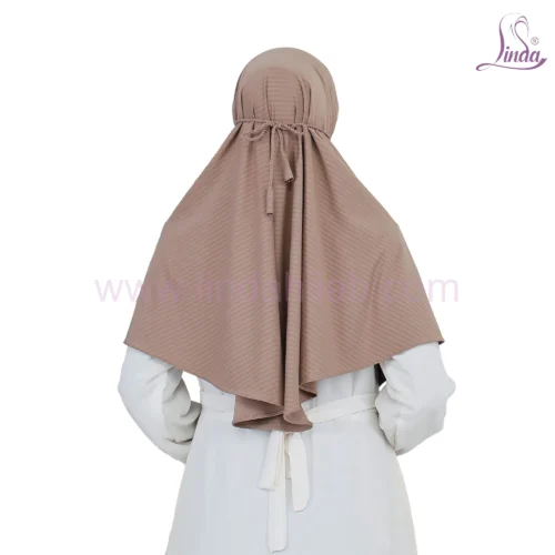 LADIES PTD JERSEY JAGUAR HIJAB – BROWN - Image 3