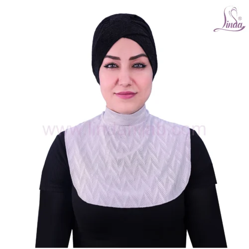 LADIES PLAIN LACE NECK COVER WITH CHEST COVERAGE - BEIGE - Image 4