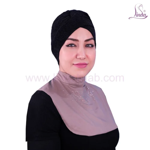LADIES PLAIN COTTON WITH STONE NECk COVER - MAUVE - Image 3