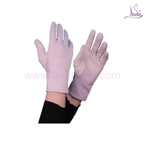 Women's Long Cotton Gloves with Glitter Detail - Extra Coverage - Linda Brand - Image 3