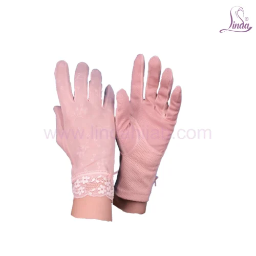 Ladies Premium Rayon Gloves - Sequin Embellished Lace Trim - Anti-Slip Palm - Image 4