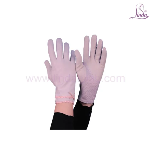 Women's Premium Cotton Gloves with Elastic Cuff - Anti-Slip Palm - Linda Brand - Image 4