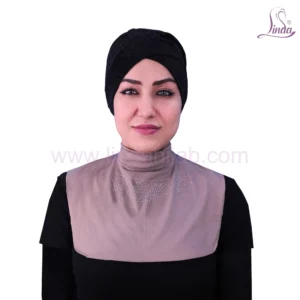LADIES PLAIN COTTON WITH STONE NECk COVER - MAUVE