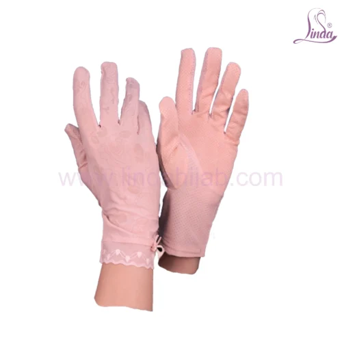 Linda Ladies Rayon Dantel Gloves - Adjustable Drawstring Design - UV Protection Gloves - Image 3
