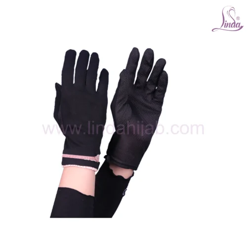 Women's Premium Cotton Gloves with Elastic Cuff - Anti-Slip Palm - Linda Brand - Image 3