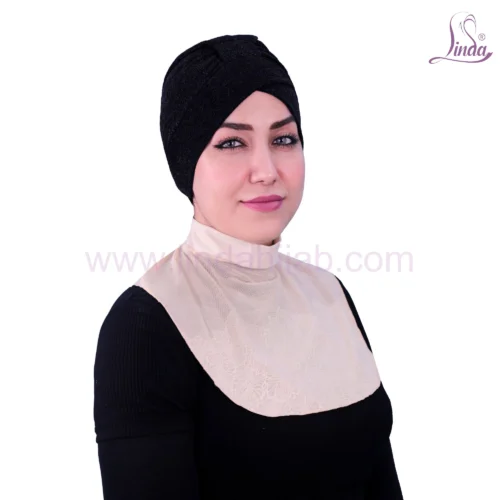 LADIES PLAIN LACE NECK COVER WITH CHEST COVERAGE - BEIGE - Image 6