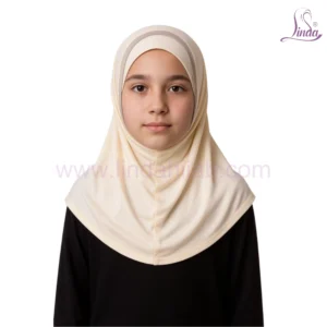 Soft Cream Kids Hijab for Everyday Comfort