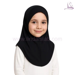 Classic Black Kids Hijab – Comfortable & Easy Wear