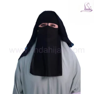 Linda Premium Black Niqab - Comfortable Daily Wear Hijab
