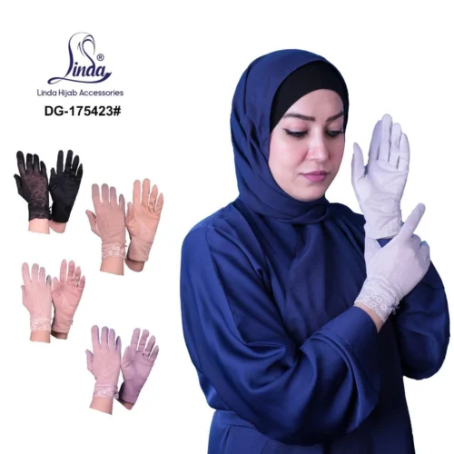 Ladies Premium Rayon Gloves - Sequin Embellished Lace Trim - Anti-Slip Palm - Image 6