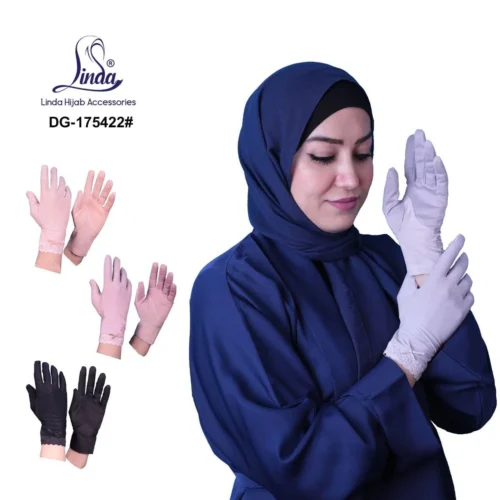 Linda Ladies Rayon Dantel Gloves - Simple Lace Trim Design - UV Protection Gloves - Image 5