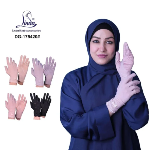 Women's Rayon Dantel Gloves - Decorative Lace Trim with Bow - Linda Brand - Image 6