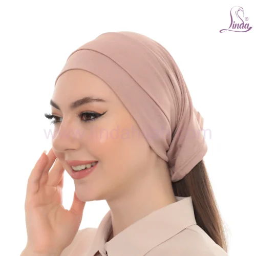 Dusty Rose Tie Back Bandana Turban – Soft & Stylish Fit - Image 3