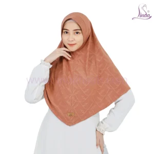 Elegant Patterned Terracotta Hijab for Girls - Soft & Stylish Wear