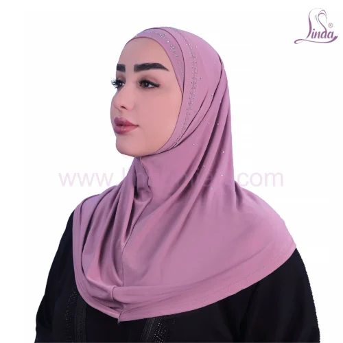 LADIES RAYON 2PCS HIJAB WITH STONE - Image 3