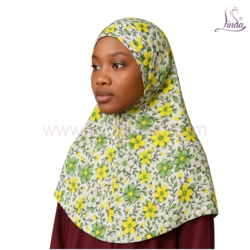 LADIES COTTON PRINTED HIJAB WITH FLORAL DESIGN - Image 3