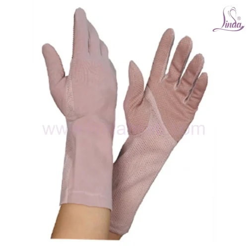 Premium Satin Gloves with Textured Grip Detail - Image 4