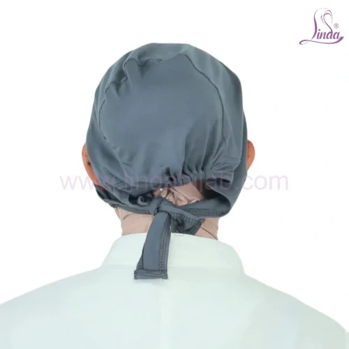 Chic Charcoal Grey Comfort Turban – Elegant Everyday Wear - Image 3