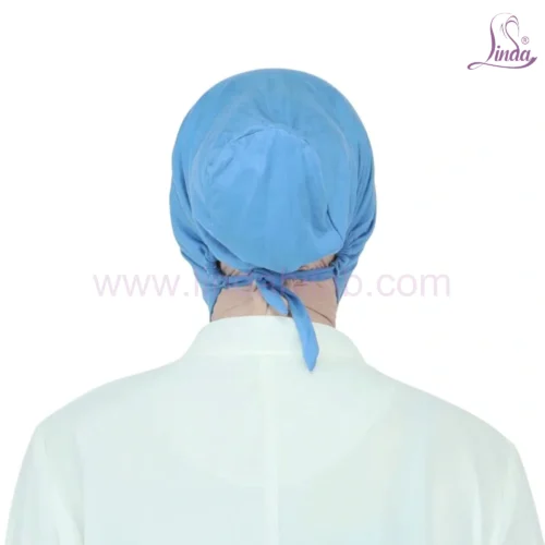 Serene Blue Comfort Turban – Soft & Effortless Style - Image 3