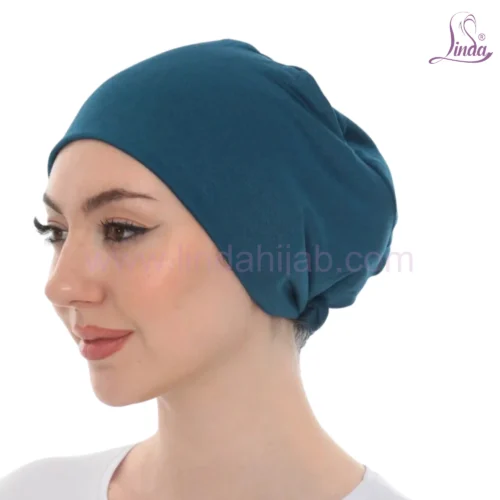 Seamless Deep Teal Tie Back Turban – Elegant & Comfy - Image 2