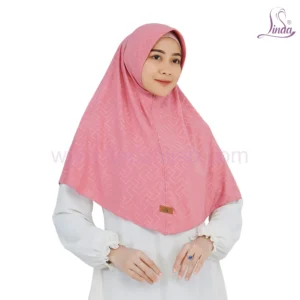 Stylish Patterned Pink Hijab for Girls - Elegant & Comfortable Wear