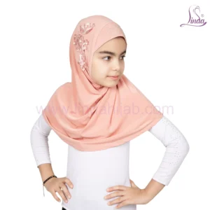 GIRLS PLAIN SOFT PEACH HIJAB