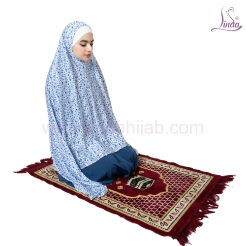 Floral Printed Prayer Outfit with Matching Prayer Mat – Modest & Comfortable - Image 3