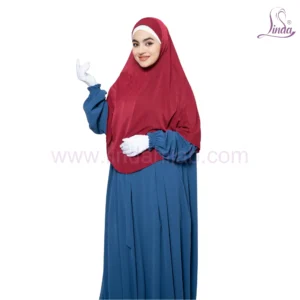 Maroon Single-Layer Khimar – Bold and Modest