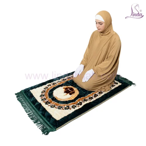Camel Brown Prayer Outfit with Matching Prayer Mat – Simple and Modest - Image 3
