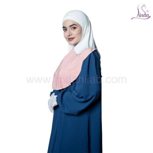 Two-Tone Modest Rayon Hijab with Elegant Detailing - Image 3