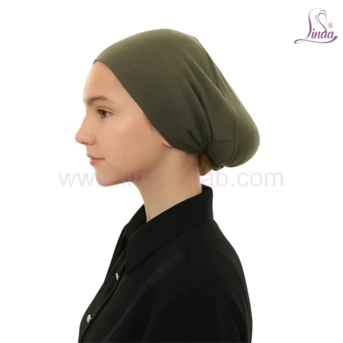 Kids' Ninja Ciput Turban – Olive / Army Green - Image 3