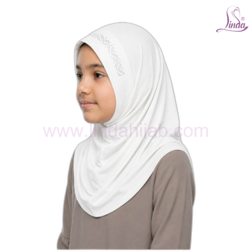 Girls Rhinestone Pull-On Hijab – Instant One-Piece Kids Hijab (8 Colors) - Image 25