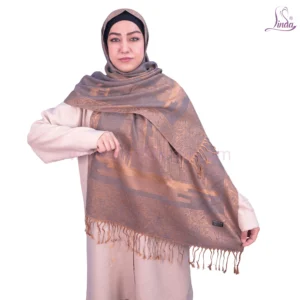 Taupe Urban Jacquard Oversized Shawl – Soft & Stylish