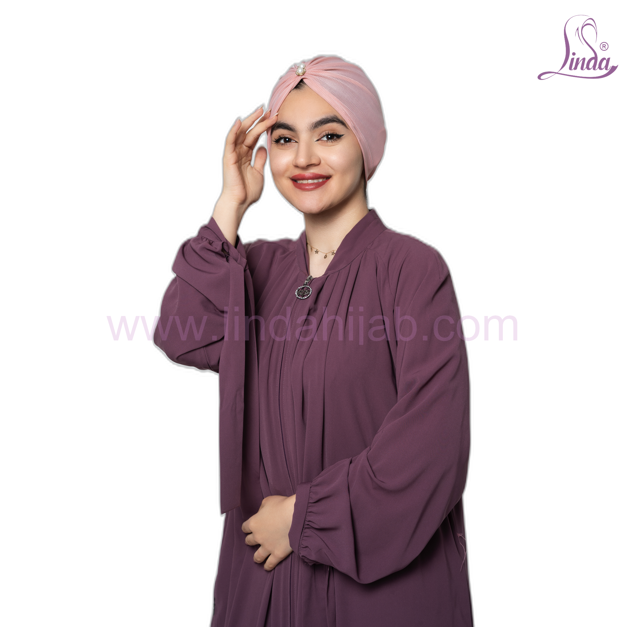 Ready-to-Wear Turban Cap Blush Pink – Pleated Knot Instant Turban Hijab for Women