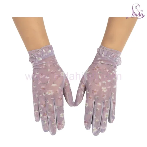 Premium Textured Gloves with Floral Print Design - Image 4